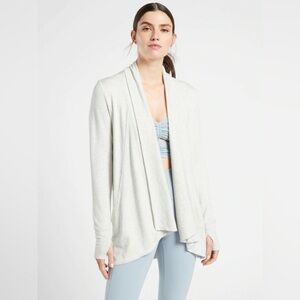 Athleta Pranayama Wrap M Light Grey Heather